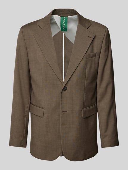 ANNARR Regular fit 2-knoops colbert met klepzakken, model 'TOKI' Middenbruin - 2