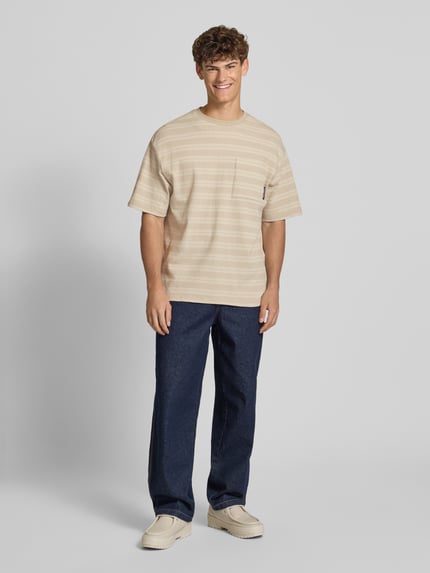 Calvin Klein Jeans T-shirt met borstzak Beige - 1