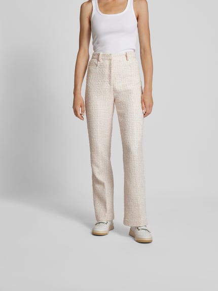 ROTATE Stoffen broek in tricotlook Roze - 4