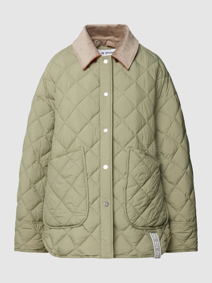 IQ Studio Steppjacke mit Umlegekragen Oliv 2