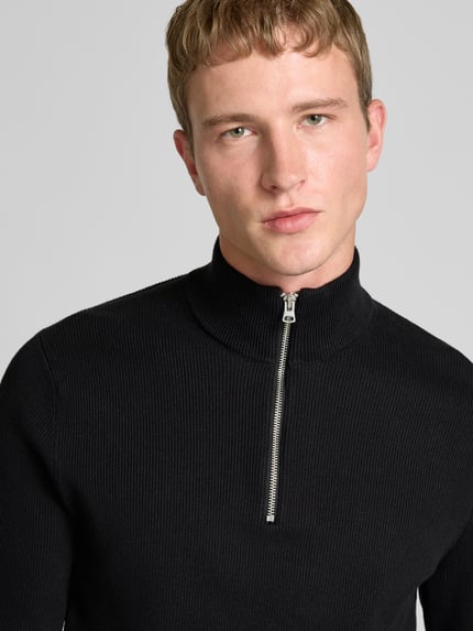 ONLY & SONS Regular fit schipperstrui van katoenmix model 'PHIL' Zwart - 3