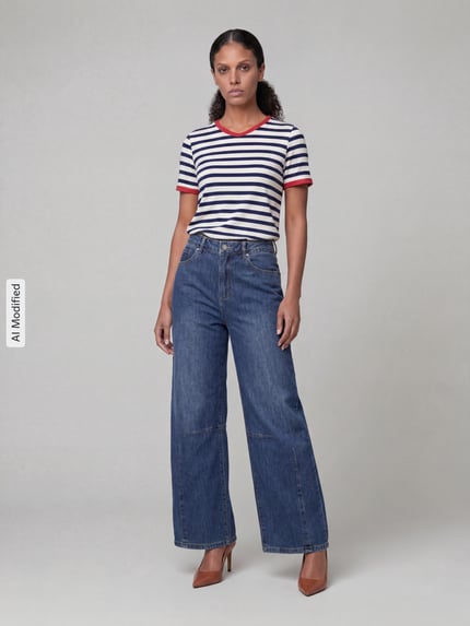 Buena Vista Barrel Jeans aus Baumwoll-Mix Hellblau 1