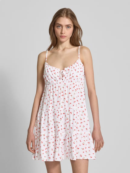 REVIEW Minikleid mit Schlüsselloch-Ausschnitt Weiss 4