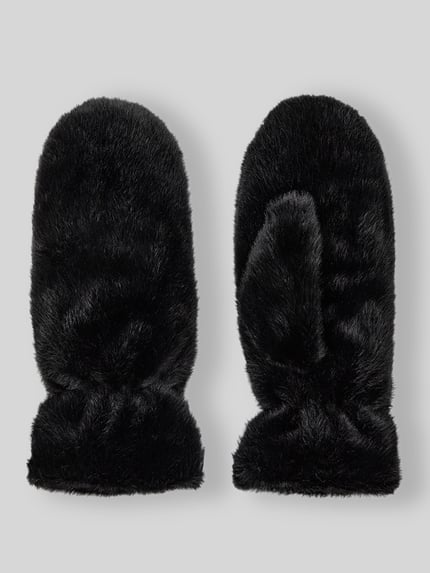 Produktfoto, Fäustlinge mit kuscheligem Fleece-Futter von SOYACONCEPT, czarny kolor, strukturalny wzór, materiał fleece, jednolity wygląd
