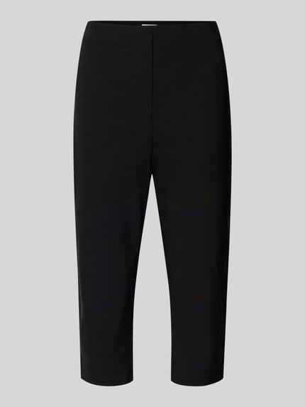 Produktfoto, Carprihose aus Viskose-Mix mit seitlichen Schlitzen von Jake*s Casual, zwart, stretch, nauwsluitende fit, zijslits, maat 36