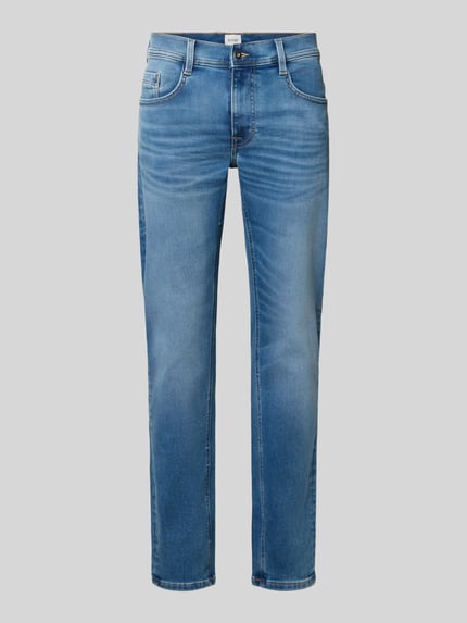 Mustang Regular Fit Jeans mit Used Waschung Blau 1