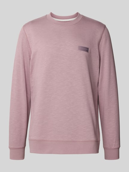 Produktfoto, Regular Fit Sweatshirt aus reiner Baumwolle von Marc O'Polo, Optik: Unifarben, Label-Patch, Rundhals, Langarm, Rippbündchen, Sweat, Material: reine Baumwolle
