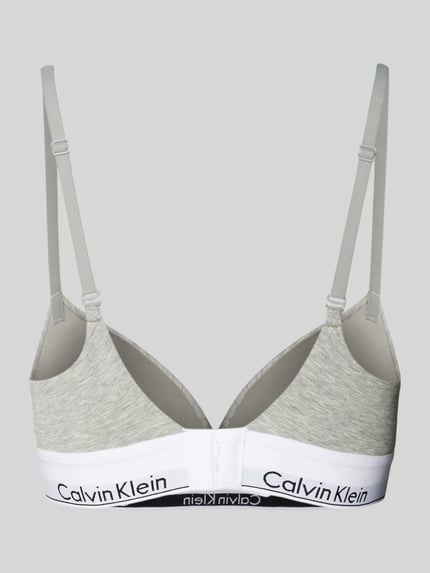 Calvin Klein Underwear Push-Up-BH mit Label-Bund Modell 'MODERN CTN' Hellgrau 3
