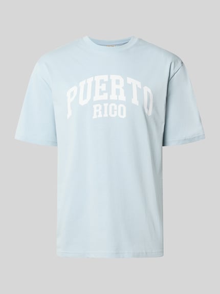 Produktfoto, Relaxed Fit T-Shirt aus reiner Baumwolle Modell 'RICO' von Only & Sons, Optik: Unifarben, Motiv-Print, Jersey-Textur