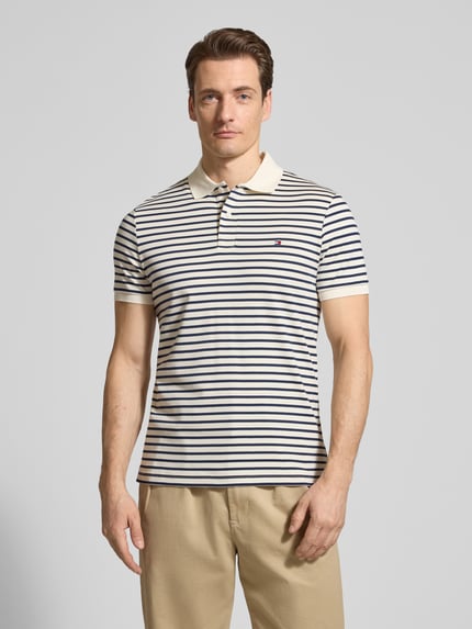 Tommy Hilfiger Regular Fit Poloshirt aus reiner Baumwolle Modell 'LIQUID COTTON' Offwhite 4