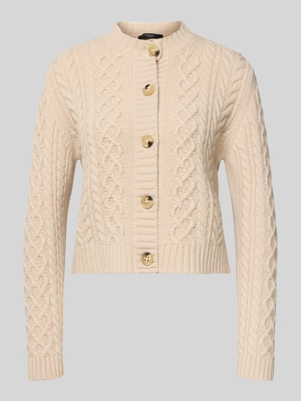 Weekend Max Mara Kurtka o kroju regular fit z dzianiny z czystej wełny model ‘ABITO’ Beżowy 2