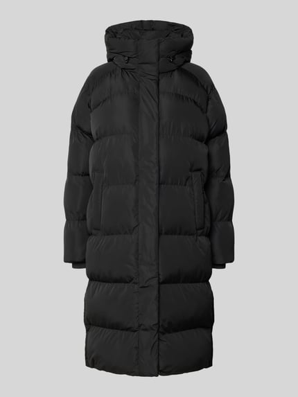 Produktfoto, Steppmantel mit Kapuze und Eingrifftaschen van Superdry, zwart, regular fit, verborgen rits, gewatteerde structuur, voor dames