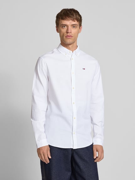 Tommy Jeans Koszula casualowa o kroju slim fit z tkaniny Oxford Biały 4