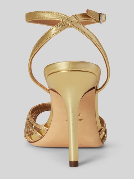 Lauren Ralph Lauren Sandaletten aus echtem Leder Modell 'MCKAYLA' Gold 4