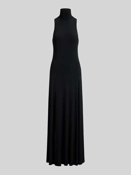 Lauren Ralph Lauren Nauwsluitende avondjurk met hoge kraag BLACK - 2