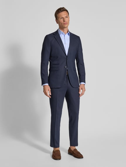 Selected Slim fit pantalon met wol model 'NEIL' Marineblauw - 1