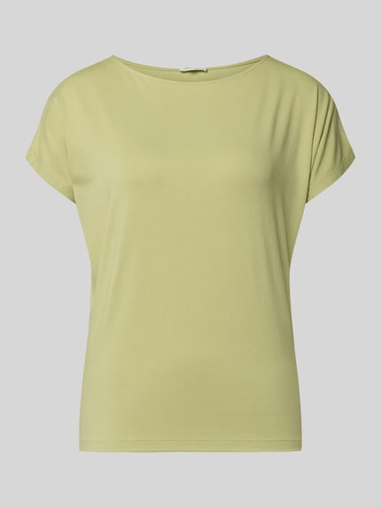 Produktfoto, Relaxed Fit T-Shirt aus Viskose-Mix von s.Oliver RED LABEL in Hellgrün, unifarben, kurzer Ärmel, Jersey-Optik, glatte Struktur