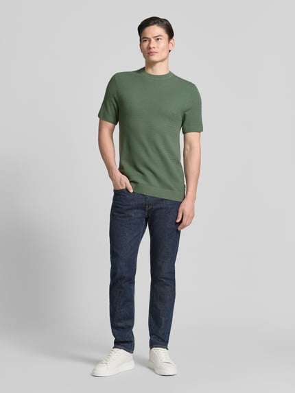 JACK & JONES Premium Gebreid shirt met ronde hals model 'RILEY' Donkergroen - 1