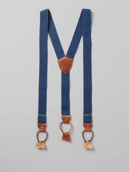 Produktfoto, Hosenträger in Geschenkbox von Lloyd Men's Belts, Y-Form, lederelementy, 3-częściowy, Vario Knopf-Clips na tle o szarym kolorze, elegancka tekstura, dla mężczyzn