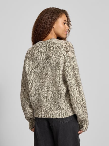 Marc O'Polo DENIM Loose Fit Strickpullover aus Woll-Alpaka-Mix Gruen Melange 5