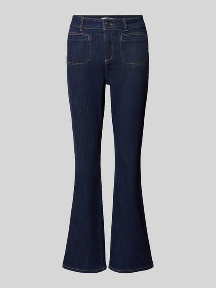 Christian Berg Woman Bootcut fit jeans met riemlussen Marineblauw - 2