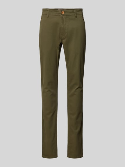 Blend Slim Fit Hose mit Eingrifftaschen Modell 'NATAN' Oliv 2