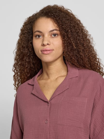 ONLY regular fit overhemdblouse van puur katoen model 'THYRA' Mauve - 3