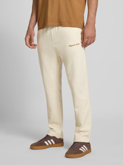 JACK & JONES Sweatpants met elastische band, model 'KANE' Offwhite - 4