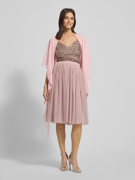 Vera Mont Stola aus Chiffon mit Knopfverschluss Rose 4