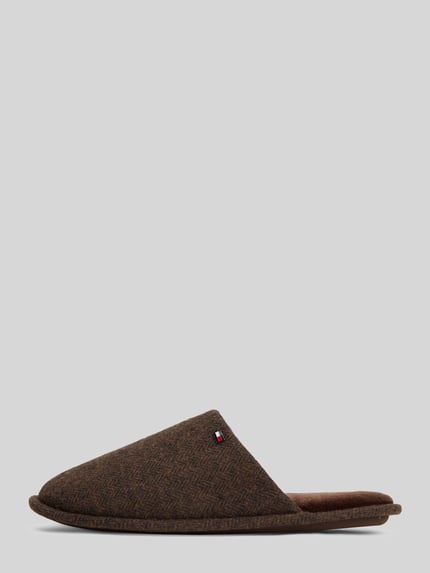Tommy Hilfiger Hausschuh mit weichem Fleecefutter Mittelbraun 2