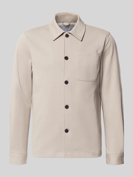 Slim Fit Hemdjacke mit Viskose-Anteil Shop The Look MANNEQUINE