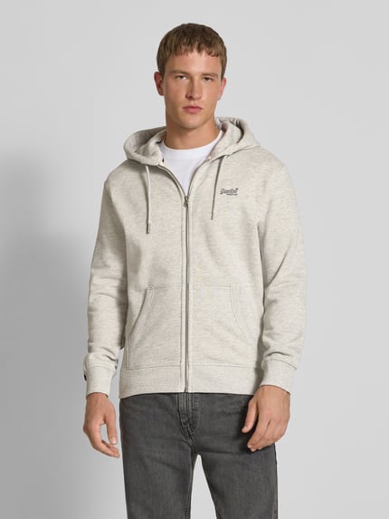 Superdry Sweatjacke mit Kapuze Hellgrau 4