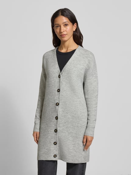 Christian Berg Woman Relaxed Fit Cardigan mit Woll-Anteil Mittelgrau Melange 4