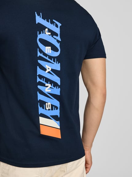 Tommy Jeans regular fit T-shirt van puur katoen Marineblauw - 3