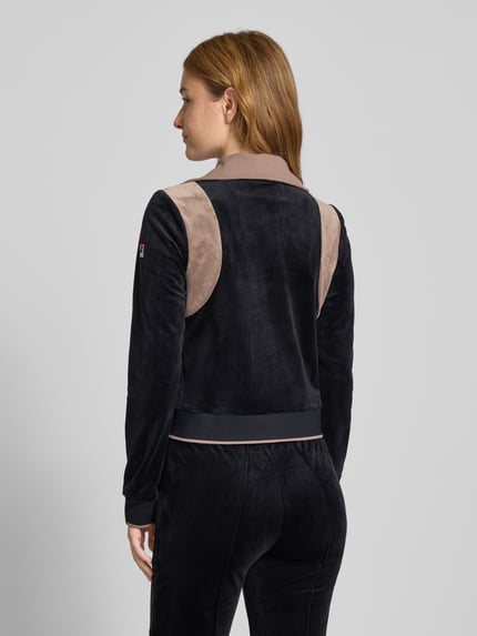 FILA Slim fit sweatjack met ritssluiting, model 'ADRIANO' Zwart - 5