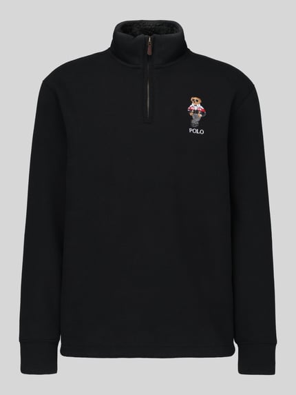 Polo Ralph Lauren Rollkragenpullover mit gesticktem Bärenmotiv Black 2