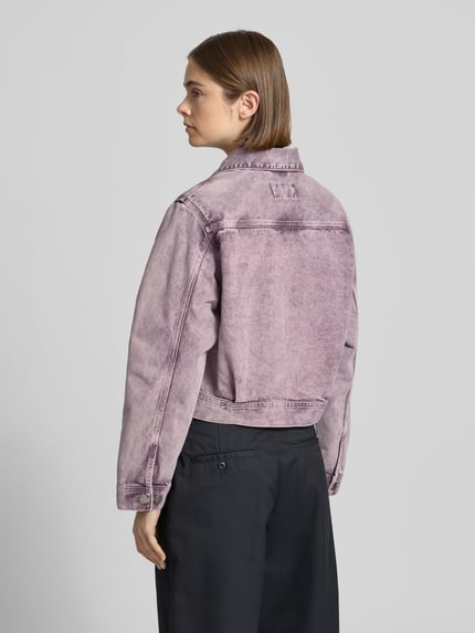 Carhartt Work In Progress kurtka jeansowa w kroju regular fit z naszywką z logo model 'Arca' Różowy 5