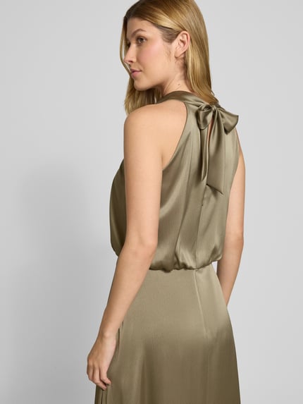 V by Vera Mont Cocktailkleid mit Schnürung und Reißverschluss Gruen 3