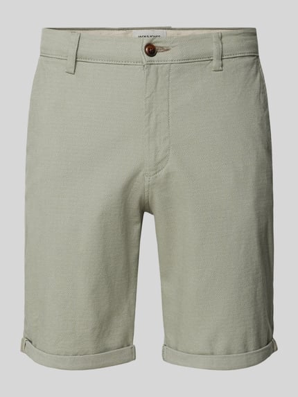 JACK & JONES Regular Fit Bermudas mit Strukturmuster Modell 'FURY' Lind 2