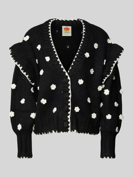 FARM RIO Strickjacke mit Knopfleiste Black 2