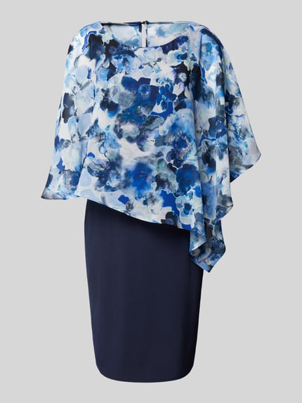 Vera Mont Knielanges Cocktailkleid im Double-Layer-Look Blau 2