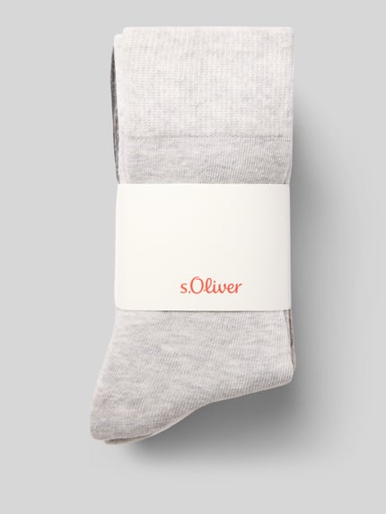 Produktfoto, Socken mit elastischem Rippenbündchen im 6er-Pack von s.Oliver RED LABEL, Baumwoll-Mix in hellem Grau, glatte Textur