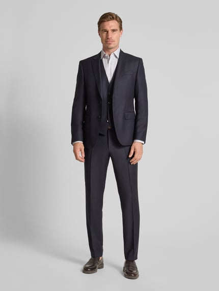 Jake*s Koszula biznesowa o kroju slim fit z kołnierzykiem typu kent Srebrny 1