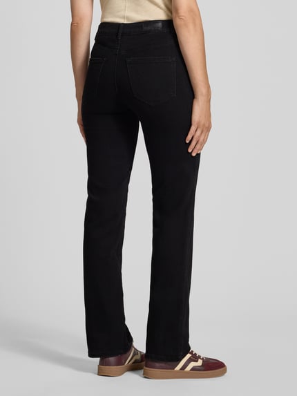 VERO MODA Straight Fit Jeans aus Baumwoll-Mix Modell 'FLASH' Black 5