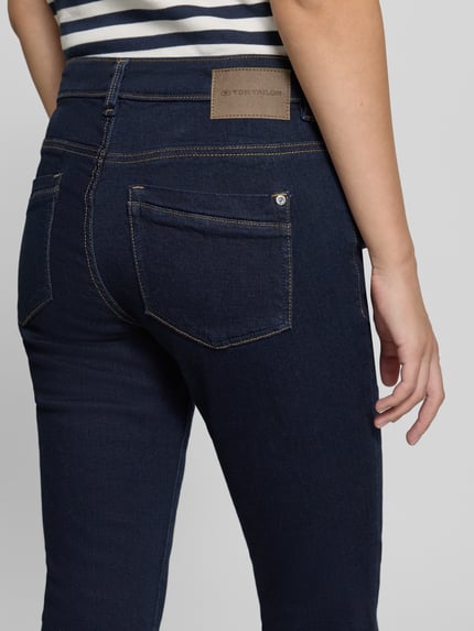 Tom Tailor Regular Fit Straight Fit Jeans mit Label-Patch Modell 'Liva Straight' Dunkelblau 3