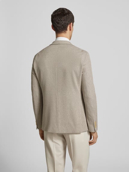 HECHTER PARIS Regular fit colbert van katoenmix met linnenaandeel model '' Roestrood - 5