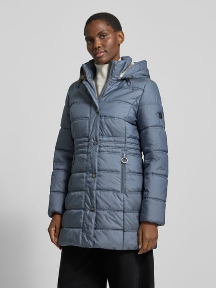 Betty Barclay Regular Fit Steppmantel mit abnehmbarer Kapuze  Rauchblau 4