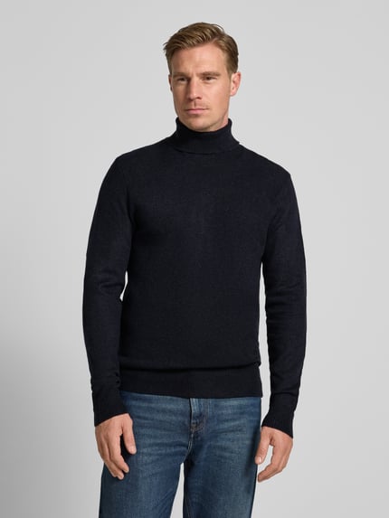 Casual Friday Gebreide coltrui, model 'HEINE' Donkerblauw - 4
