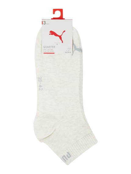PUMA Damskie skarpety do sneakersów w zestawie 3 szt. Beżowy melanż 2