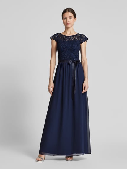 SWING Abendkleid mit Paillettenbesatz Marine 4